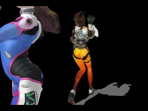【MMD】ＷＯＭＡＮＩＺＥＲ (Tracer - D.Va - Overwatch)