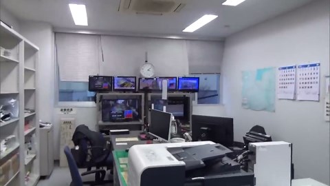 Building shaking during Japan earthquake