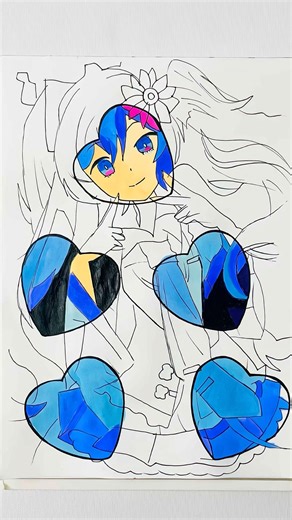 Drawing Hatsune Miku🩵💙||#anime #art#hatsunemiku #drawing