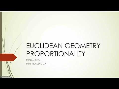 Gr 12 Math Euclidean Geometry Proportionality 2026
