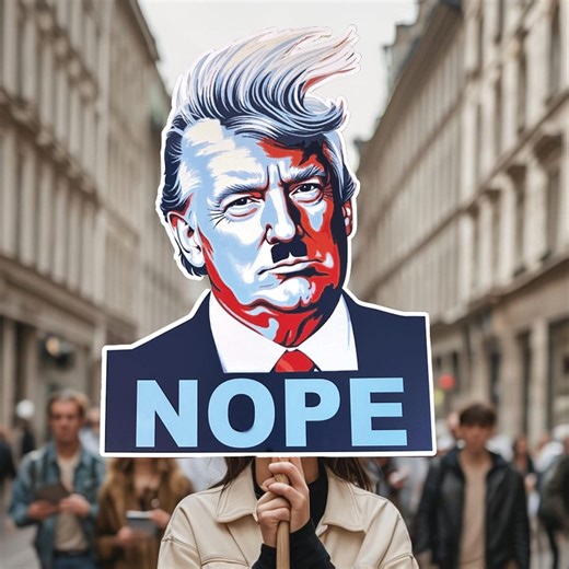 Anti Trump Protest Sign Nope to Fascism: Big Face Cutout on a Stick - Etsy
