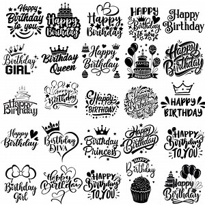 Happy Birthday PNG Clipart Bundle (digital Download) - Etsy