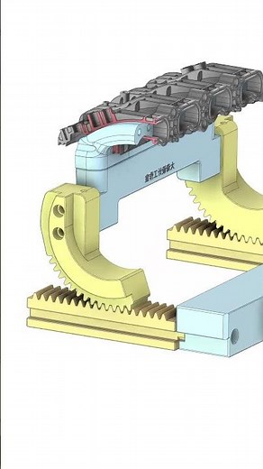 Injection mold The structure of the gear elbow core-pulling slider in the plastic mold
