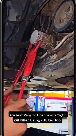 Easiest Way to Unscrew a Tight Oil Filter Using a Filter Tool #shorts #mechanic #tips