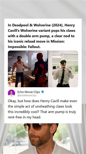 Deadpool Wolverine 2024 Henry Cavills Wolverine Claw Pop Nods to Mission Impossible Reload