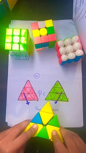 how to solve pyramids Ruby cubes new algorithm#😍💥youtube #shorts #viral #rubikscube