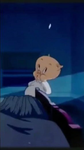 this is a scene from the popular Looney Tunes cartoon "Tick Tock Tuckered" (1944) starring Porky Pig