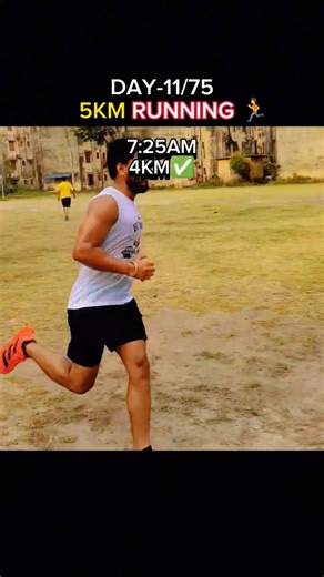 DAY-11/75 (5KM RUNNING 🏃) #fitneess #viral #trending #explore #running #gym #workout #fyp #bhfyp
