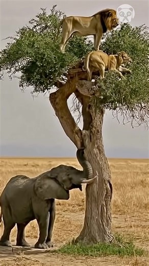 8.7K views · 22 reactions | This elephant got mad at the lions - AI video | Productive Panda | Facebook