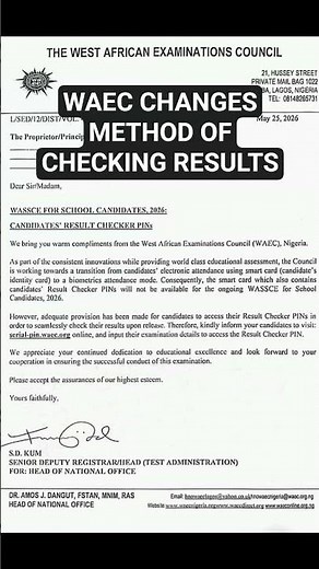 WAEC 2026 NEW METHOD TO CHECK RESULT #shorts
