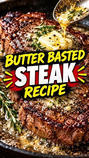 Butter Basted Steak Recipe | Juicy Steak with Garlic Herb Butter