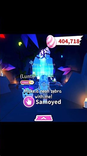 Make a neon zebra with me! #adoptme #shortsfeed #roblox #makingneon