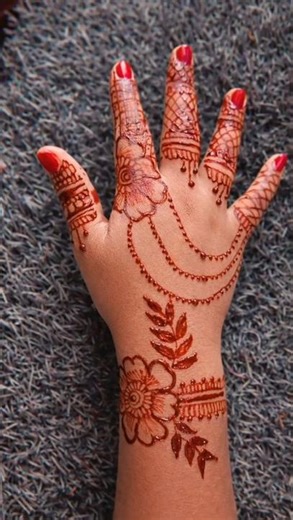 Easy & Elegant Floral Mehndi Art Bracelet Style Mehndi Tu