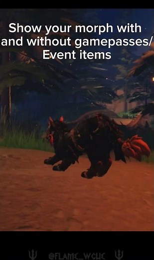 Show your morph with and without gamepasses/ event exclusive items | @Flame_wcue | #roblox #cats