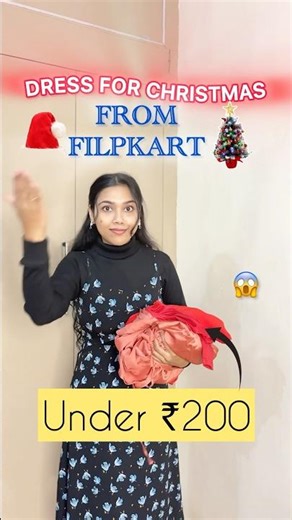 Dresses For Christmas 🎄Just ₹149😱😍#chirstmas #nishthasingh #filpkart