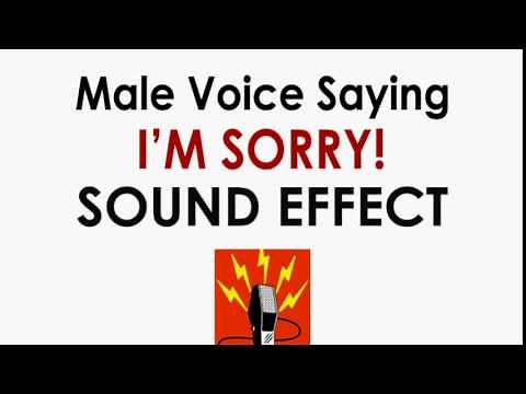 I'm sorry Male voice sound effect | Man saying "I'm Sorry"
