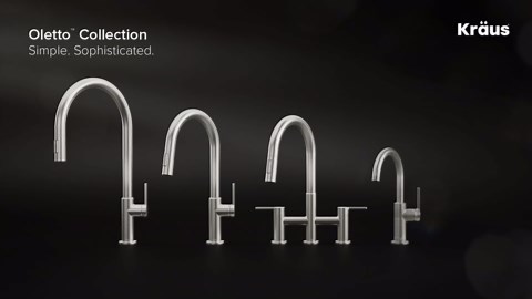 Kraus Oletto Kitchen Faucets Touchless Sensor Single Handle Pull-Down Sprayer in Brushed Brass, KSF-2830BB