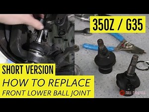 Front Lower Ball Joint Replacement on a 350Z or G35 SHORT VERSION