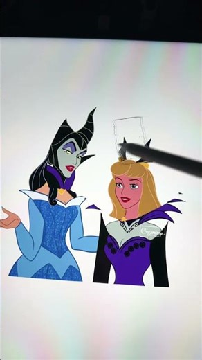 Aurora X Maleficent #disney #art #digitalart #disneyprincess #drawing #shorts