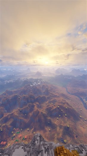 Reterraforged terrain gen is beautiful! #minecraft