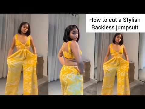 HOW TO CUT A STYLISH BACKLESS JUMPSUIT #how