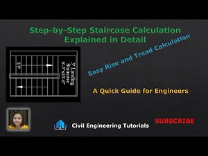 Step by Step Staircase Calculation Explained in Detail | Staircase Rise & Tread Formula