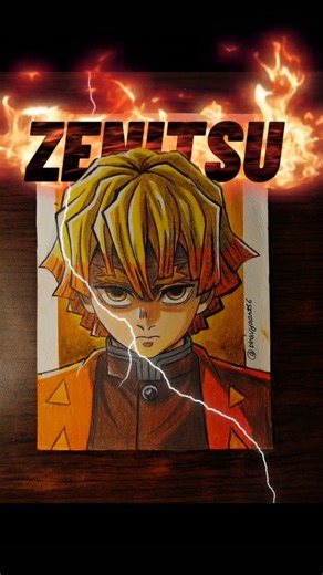 Zenitsu Agatsuma drawing ⚡ | Demon Slayer fan art 🎨 #zenitsu #thunderbreathing #shorts