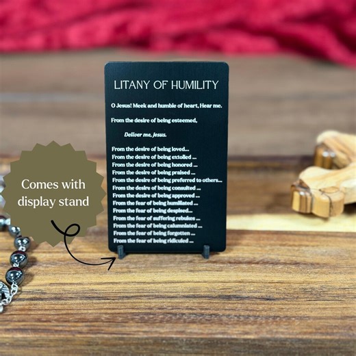 Litany of Humility Pocket Sized Prayer Card Metal Laser Engraved Devotional Keepsake Catholic Men Daily Prayer Gift for Priest or Seminarian - Etsy
