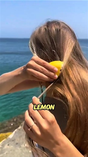 Bleaching hair using lemon⁉️😱