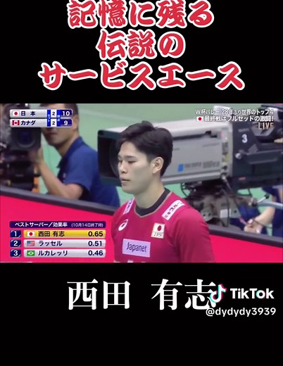 西田有志の圧巻サーブで日本が勝利！