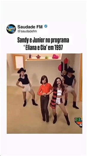Sandy and Junior on Eliana's show in 1997 😱 I miss the 90s so much! #sandyejunior #90s