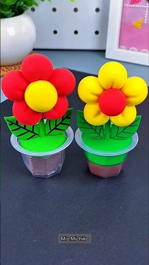 Diy paper Look Clay 🏵️ craft #diy #papercraft #origami #short #trend #shorts #heenacraft_and_art