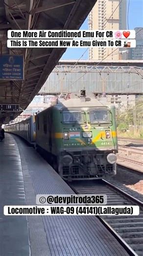 CR Gets A New Ac Local 🤗🚂 #indianrailways #localtrains #aclocal #centralrailways