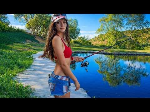 ASMR Fishing - Girl Catches Fish in Silence (Nature Sounds Only)