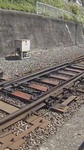 発条転轍機が復位する風景#鉄道 #電車 #江ノ島電鉄 #江ノ電 #発条転轍機