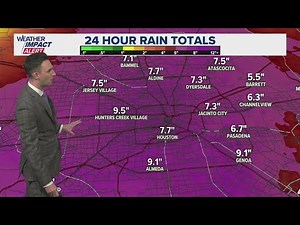 24-hour rain totals in Houston | Hurricane Beryl