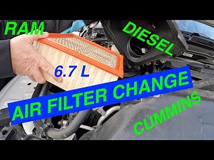 6.7L CUMMINS RAM AIR FILTER HOW TO CHANGE/REPLACE