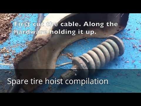 Ford F250 Spare tire hoist won't lower? Lost spare tire key?
