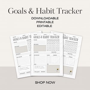 Monthly Habit Tracker Printable Landscape, Habit Tracker Template, Routine Tracker, 30 Day Habit Challenge, A4/letter, Instant Download - Etsy UK