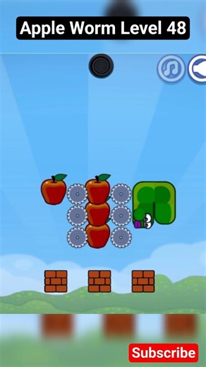 Apple Worm Level 48 | Eat the apple 🍏🐛 level 48 #shorts #appleworm #gaming