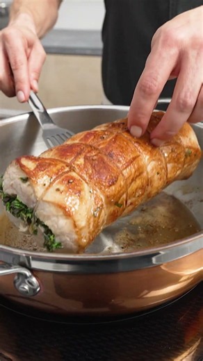 Preparing Pork Roulade in the CopperBond Dutch Oven