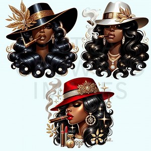Cigar Ladies 2 - Smoke With Class Digital Images PNG Designs - Etsy