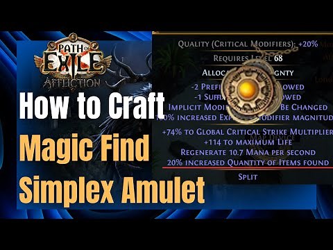 [PoE 3.23] Crafting a S-Tier Magic Find Simplex Amulet
