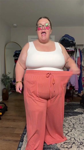 These wide leg pants come up to size 5X and are so stretchy