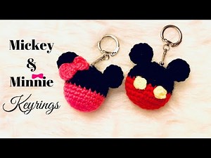 Crochet Mickey | Crochet Minnie | Amigurumi Keyrings | Crochet Tutorial