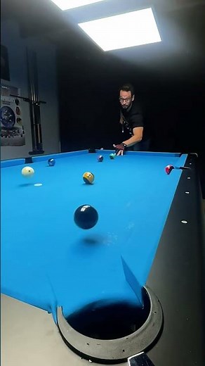 Next Level Double Jump Trick Unreal Precision! #billiards #trickshots #8ball #spin #tricks #snooker
