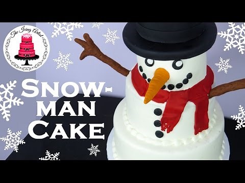 Christmas Snowman Cake - How To With The Icing Artist