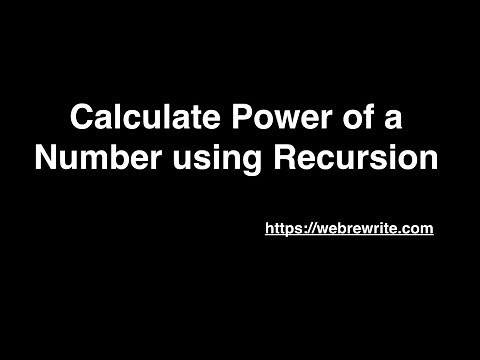 Calculate Power of a Number using Recursion