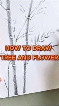 HOW TO DRAW TREE AND FLOWER #shorts #drawing #tree #flowers