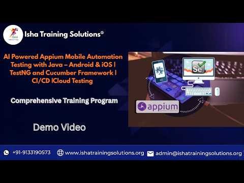 Appium Mobile Automation Testing Demo on 14th April 2026 contact us +91 9133190573 to enroll.